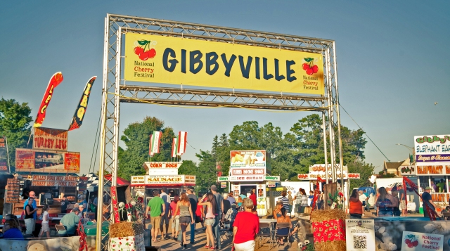 Gibbeyville, home of fragrant (and mostly fried) festival food.